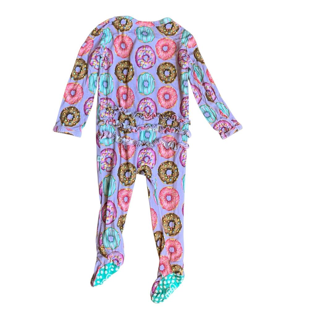 Bums & Roses Donut Ruffle Footie - Picture 4 of 7